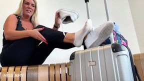 Airport Foot Tease