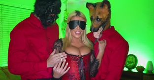 Blonde Vivianne DeSilva moans during rough MMF threesome - BDSM