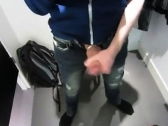 Big Cock Handjob in Dressing Room - Jerking Solo