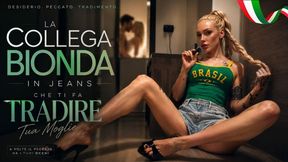 La Collega Bionda In Jeans Che Ti Fa Tradire Tua Moglie JOI ITA 720p