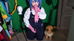 PVC Kigurumi Cosplayer Gardener Outfit Vibrator Play