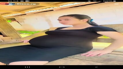 Rissa rg bumil 9bulan live sambil jaga warung