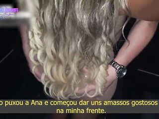 The host of the "Cuckold Night" party welcomed the cuckold's wife into the booth and made her indeed climax...