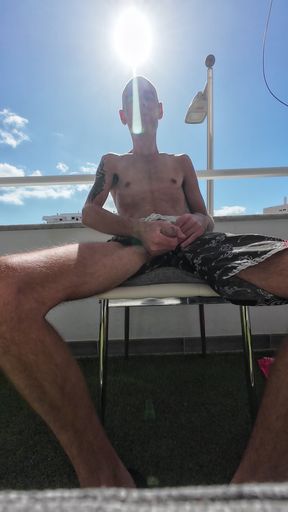 getting my dick out on the balcony in the sunshine