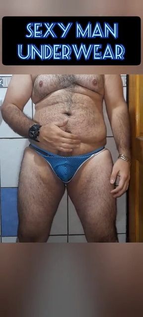Fun an cum using blue jock