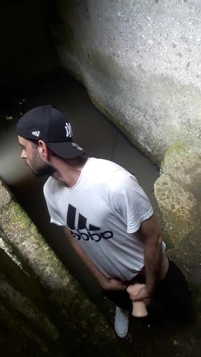 I Am Jerk off Cum Under Stones with Fleshlight