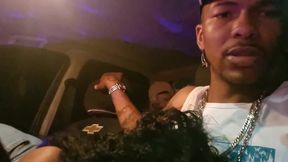 teenage girl sucking and fucking in the car with two guys from the favela