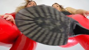 Queen Hanna and Mistress Jane - Lick the soles of your mistresses' boots - small version