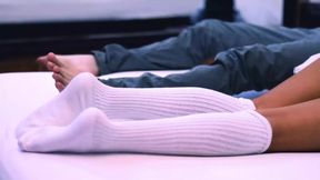 Married neighbor fucks single neighbor in her room while her husband is at work.