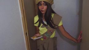 Petite Scout Latina in Uniform Teases With a Naughty Treat
