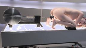 ”Brunette machine ravaged in pile driver”