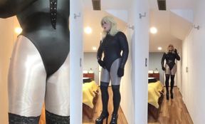 Ingrid the Domme destroyed her sub while wearing a female mask and platform heels