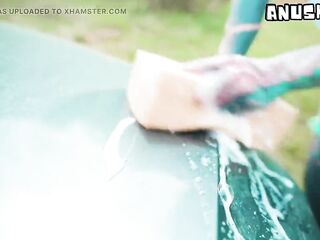 Moist White Shirt Car Wash – Payment Accepted in Cumshots