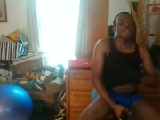 Asian Ladyboy masturbating