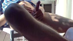 amateur boy in pyjamas shaving his pubes in front of his flatmate (and gets a boner)