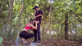 Met a rural girl on the street and brought her to the woods