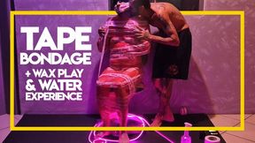 Tape Bondage In The Chair + Water & Wax Play Experience (1080p) Gay Bondage - Gay Domination - Mummification - Wax Play - Tape Bondage - BDSM - C4SBondage26