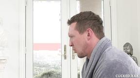 ”Mesmerizing MILF Becky Bandini cuckolds her man & rides cock”