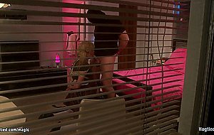 Masked inruder ties and fucks student