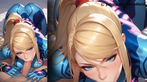 Samus Aran Surprises With Her Cock Sucking Skills!