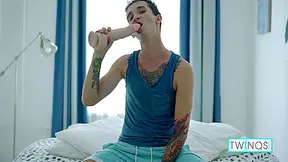 Inked Boy Noah Stretches His Sweet Fuckhole With A Dildo!