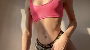 Beautiful slim fit strong girl