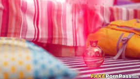 Yasmina Khan and Nuria Millan worship my massive cock in threesome