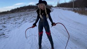 POV Cowgirl Whipping in a very freeing winter 🥶