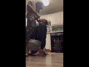 casanova eats Kyle dick in the kitchen and gets cum on his face