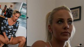 Nicoles astonishing photo shoot with college girl uniform mini skirt and pearl thongs
