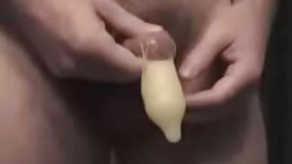 Intense Orgasm in condom