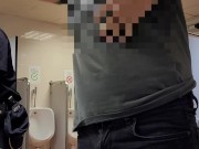 jerking off in a public toilet at Barcelona airport. almost caught by the cops. very hot risky