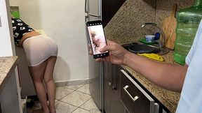 Stepmom Catches Stepson Jerking Off to Her Sexy Pics, Punishes Him Hard