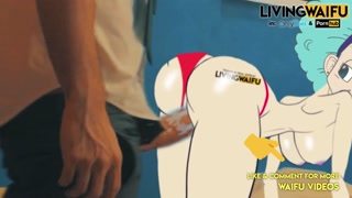 DRAGON BALL Z 2D Real Anime Waifu BULMA #1 Doggystyle Big Japanese Ass Booty milf Cosplay Hentai