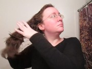 Hair Journal: Combing Long Curly Strawberry Blonde Hair - Week 18 (ASMR)