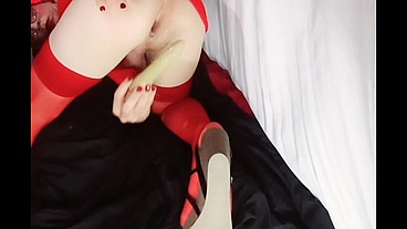 Atrevida Linda y Femenina TS Caliente Penetrando su Ano Vagina #62 - Desesperada y caliente mariquita - Penetracion anal Fantasia de enorme pene - Inocente culito caliente - jovencita caliente