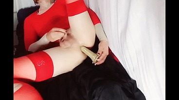 Atrevida Linda y Femenina TS Caliente Penetrando su Ano Vagina #62 - Desesperada y caliente mariquita - Penetracion anal Fantasia de enorme pene - Inocente culito caliente - jovencita caliente