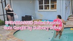 Embarrassed Naked Female Gets Caught While Swimming by Delivery Girl ENF 1080