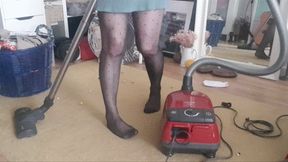 Messy vacuuming, legos, sock, pantyhose and feet