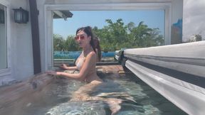 Italian Big Tits Stepmom Artemisia Love Horny and Naked in the Jacuzzi in Florida Big Tis Shaved Pussy & Micro Bikini