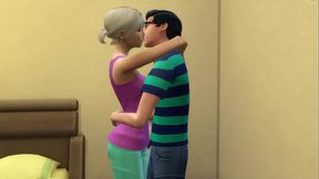 HOT Blonde Stepmom takes her nerdy stepson virginity to help him have sex for the first time