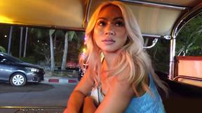 ”Blonde Asian MILF picked up in a TukTuk & banged hard at home”