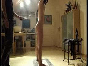 Skinny ida 19 punished with the whip