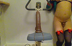 Sissy Rides Dildo on a Bike