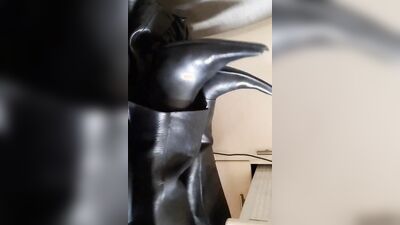 getting off in leather