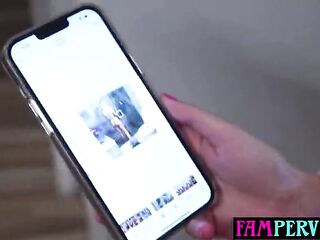 Teen blondie has to satisfy her large cocked stepbro to keep her secret