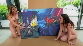 Custom Artwork Unboxing with Amiee Cambridge and Cory Chase, Scene #01