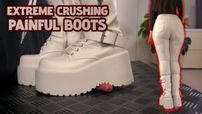 Sister Crushes Dick&#x1F346; and Testicles with Huge Boots - Trample, Shoejob, CBT