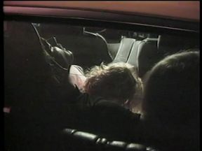 Gorgeous blonde MILF gets fucked hard in taxi while her friend watches