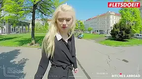 Teen 18+ Blonde Tourist Rides A Massive Cock During Her Trip - Misha Cross